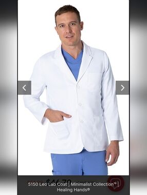 healing hands White Classic Medical Lab Coat NWT Sz S